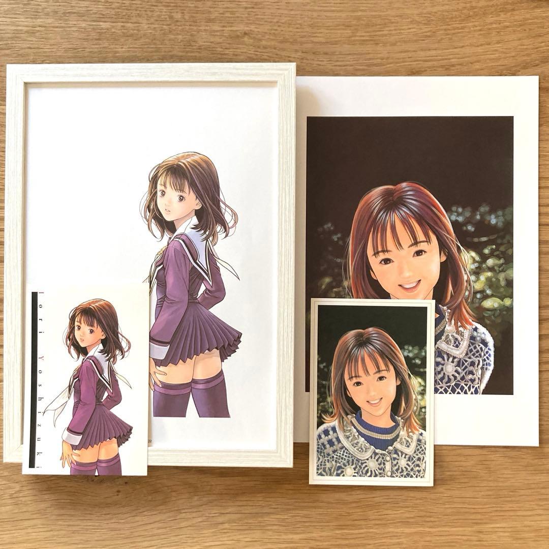 桂正和 アイズ 葦月伊織 A4イラスト フレーム付 ポストカード 電影少女