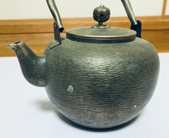 アンティーク お洒落 金属製急須 骨董品 希少品