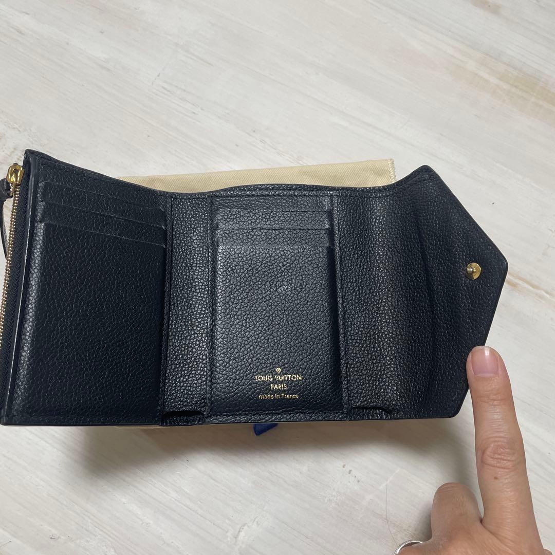 良品　ルイヴィトン アンプラント ポルトフォイユ ヴィクトリーヌ 黒