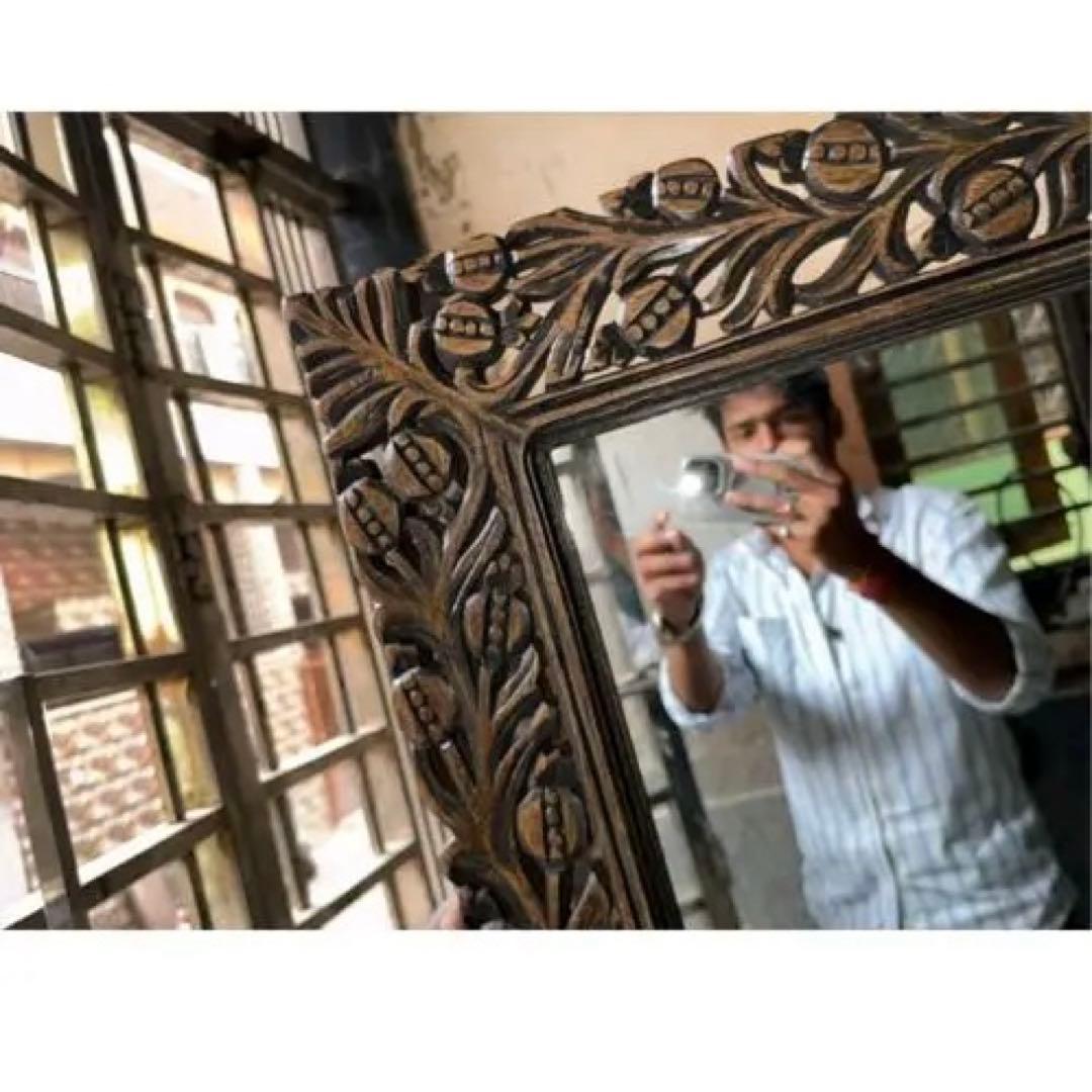 Louis様専用 インド 手彫りのミラー 姿見