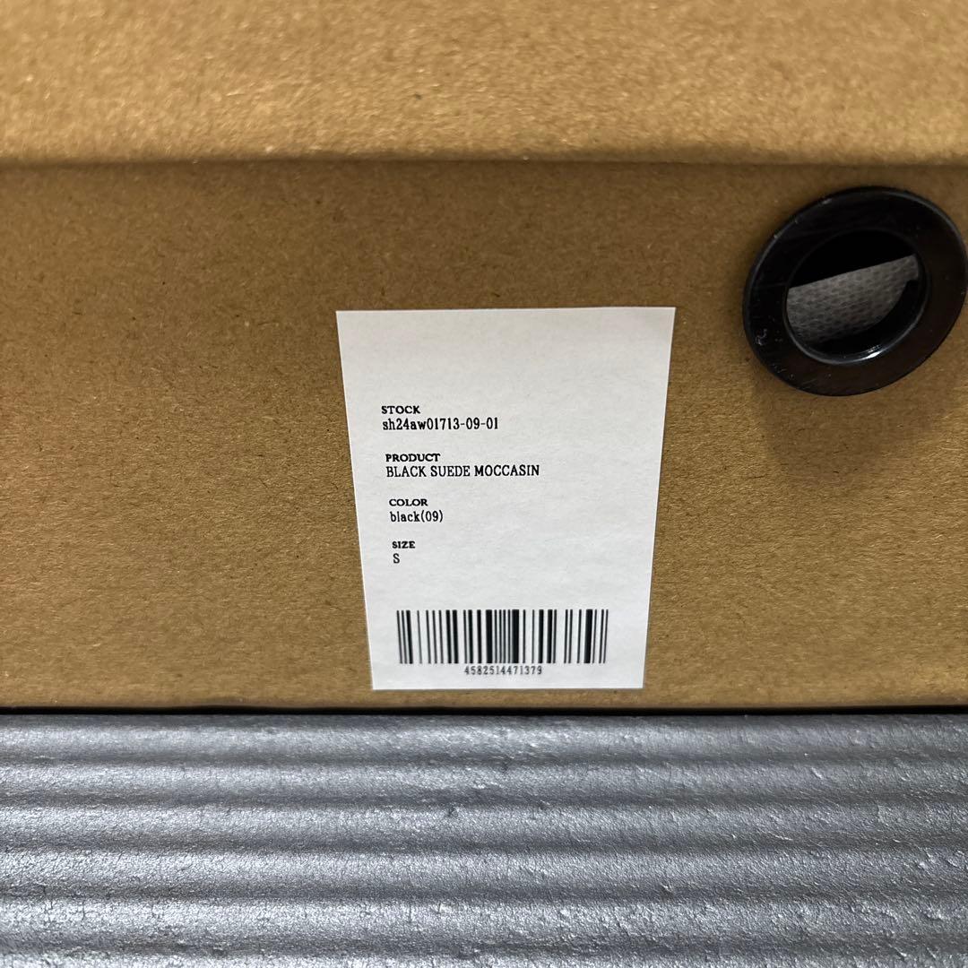 shiunブラックスエードモカシンシューズ 25.5-26.5cm相当