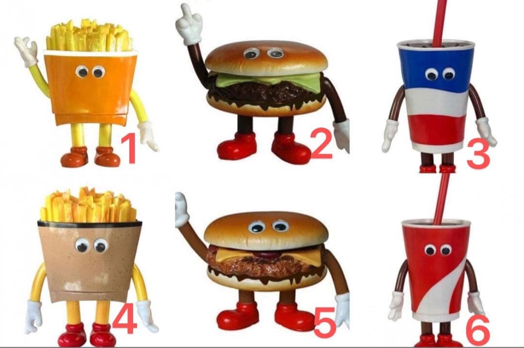 KAIEDAFLAVORSフレーバーズソフビ6点セット ハンバーガーポテトコーラ