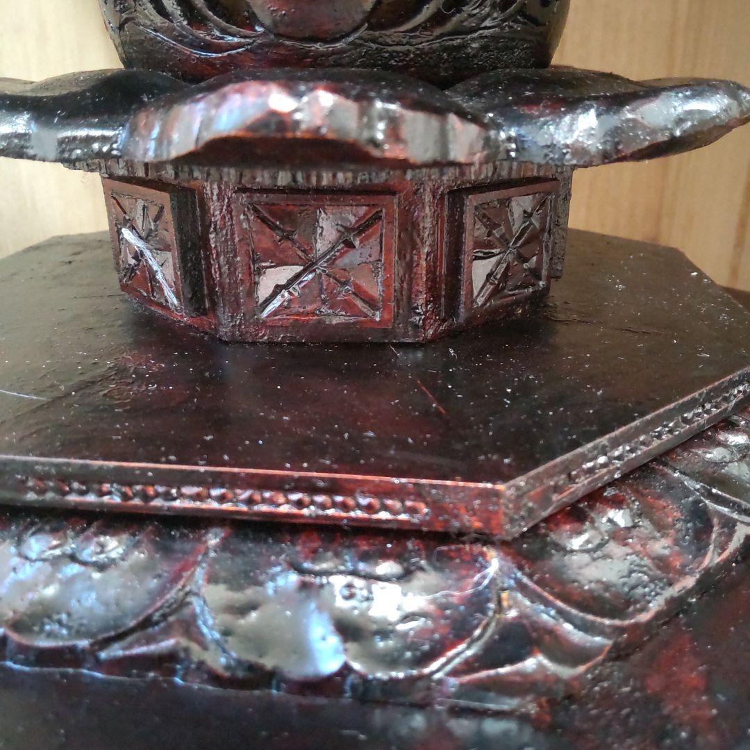 木彫り仏像 差し込み蓋木箱付 美術品・アンティーク・コレクション