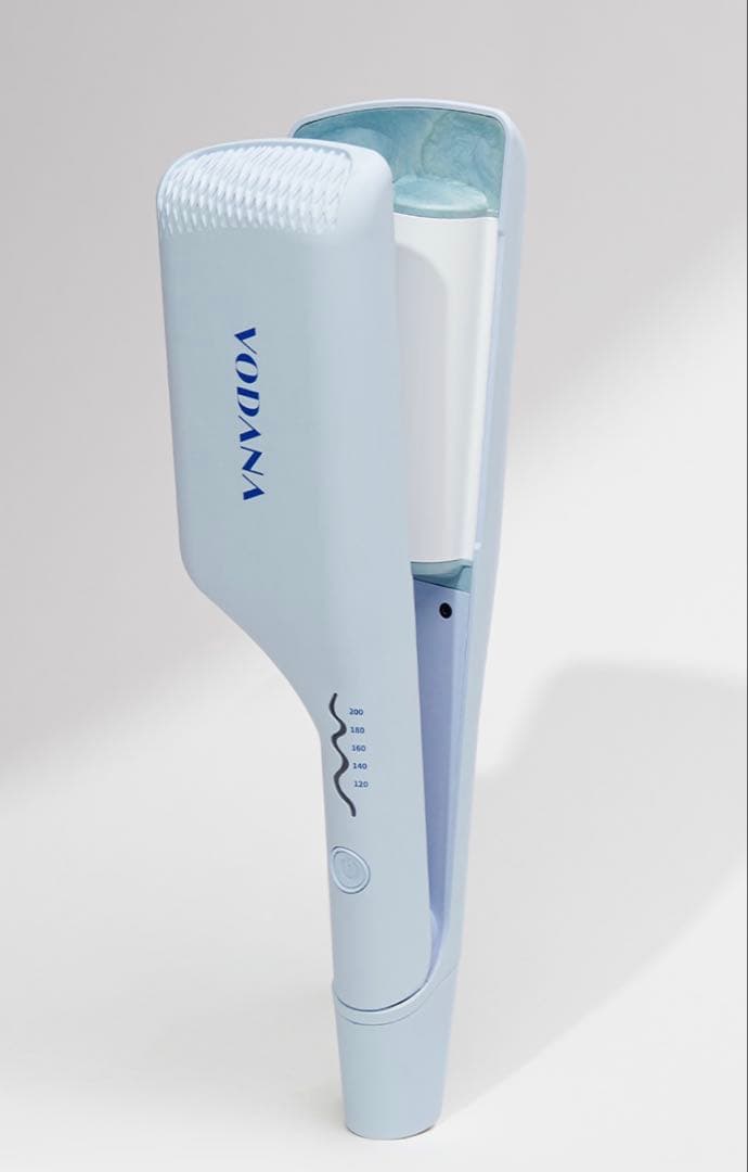 VODANA トリプルフローウェーブアイロン40mmクリーミーブルー