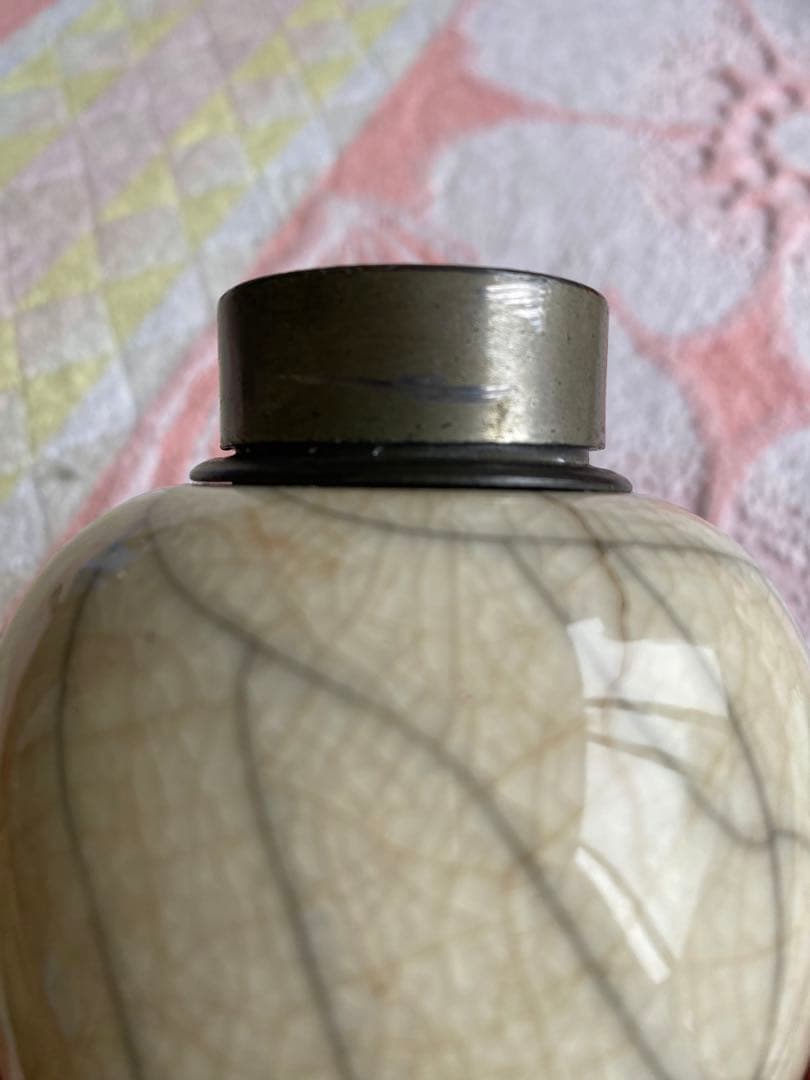 数量限定 茶入 茶器 茶入れ 煎茶道具 骨董 茶道具 錫蓋 【1322001058】