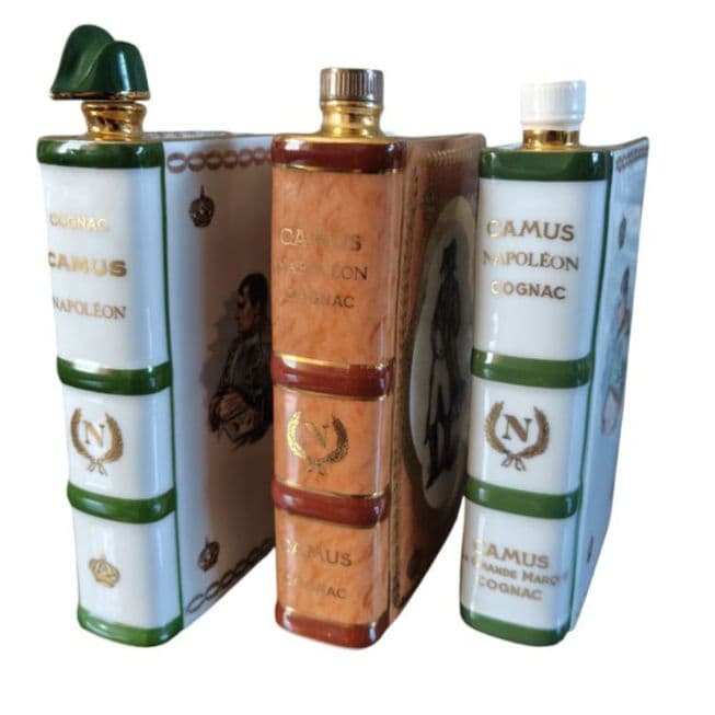 カミュ CAMUS ブック 陶器ボトル 未開栓×2 空容器×1 コニャック 古酒