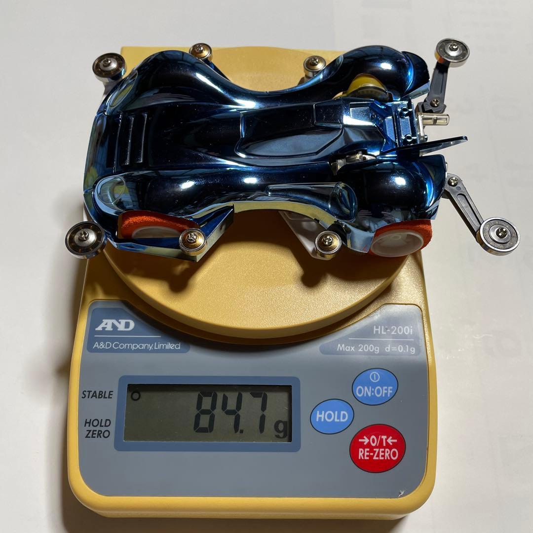 ミニ四駆 スピンアックスブルーメッキボディー - メルカリ