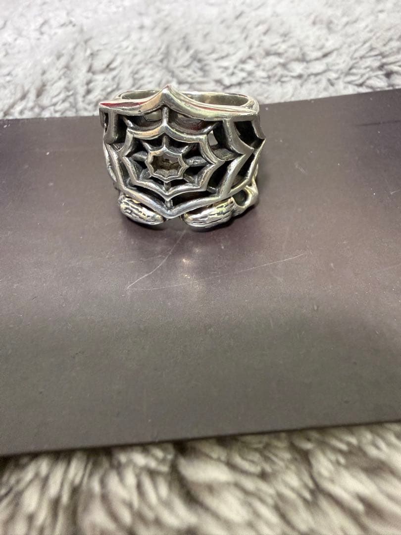 スパイダーウェブデザイン シルバーリングセット19号