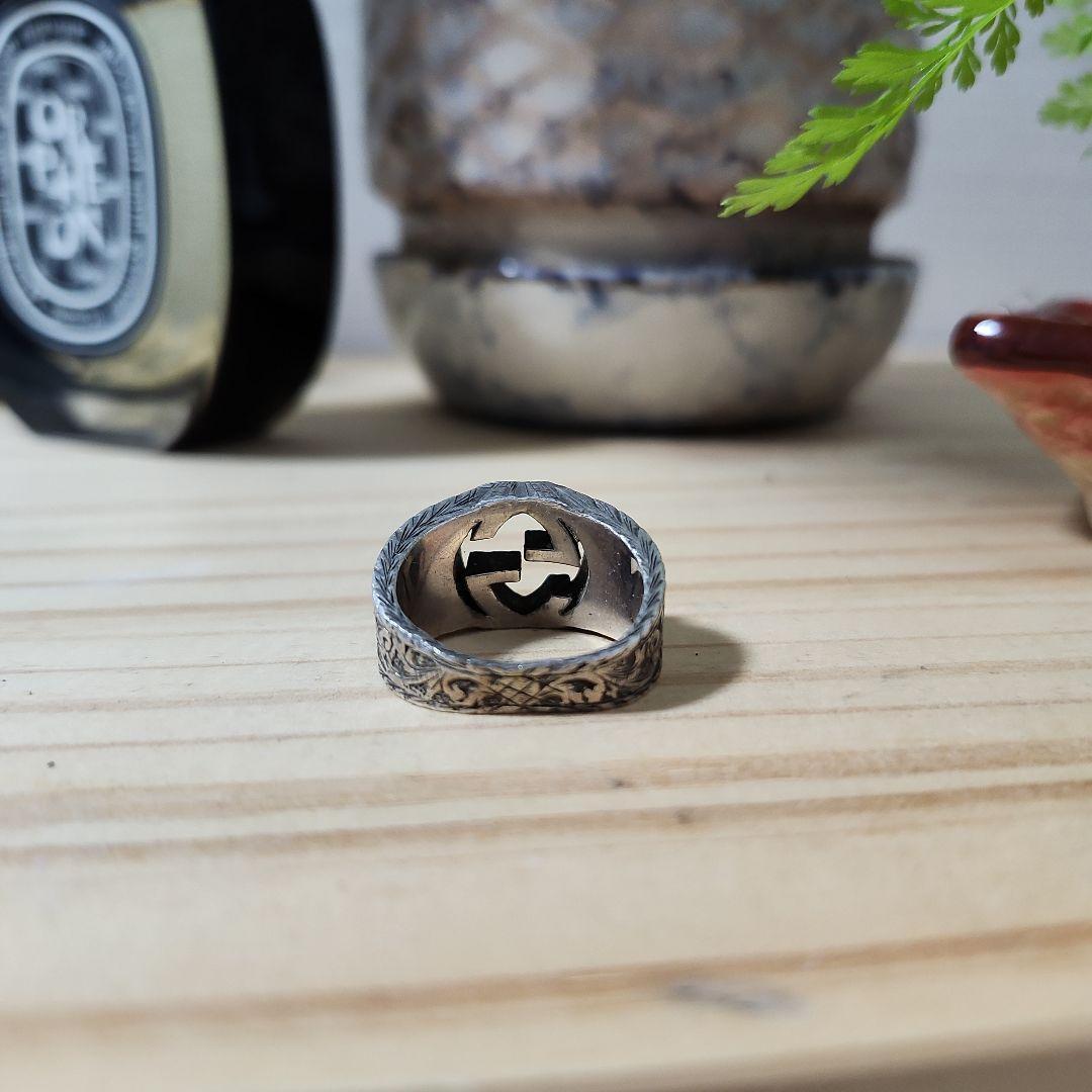 定価51700円 GUCCI リング　アラベスク　インターロッキング　シルバー