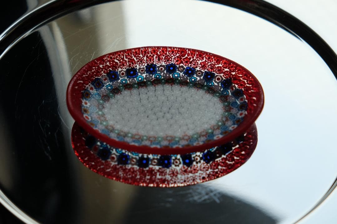 ベネチアンガラス ミルフィオリ プレート ムリーニ 田子美紀 江波冨士子