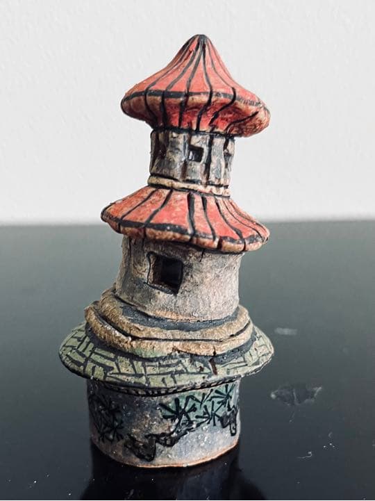 脇山さとみ オブジェ 花器 「塔」 茶道具