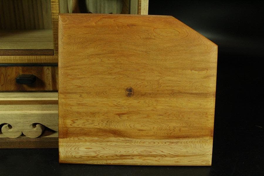 煎茶 銘木 寄せ木 茶箱 器局 指物師 暲尚斎 古希作 共箱(K-YC503)