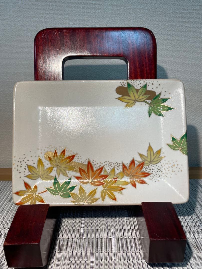 135桑野むつ子 京都 御所の花十二ヶ月【11月紅葉】抹茶椀・和