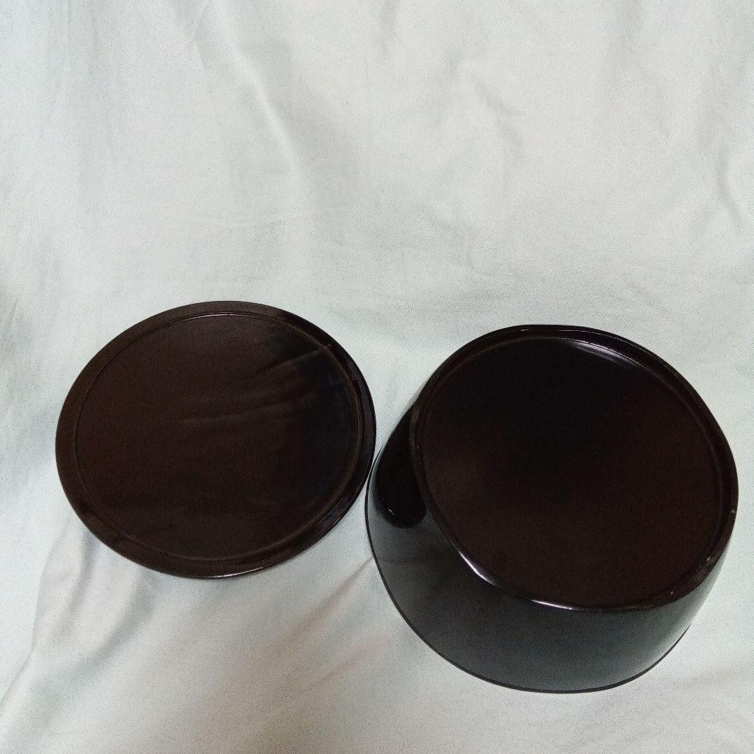 昭和レトロ 漆塗り 菓子器＆銘々皿５枚セット