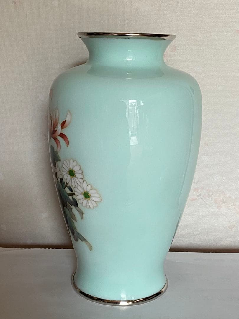 ♢安藤七宝 菊花文様 瓶 壺 花瓶 七宝焼 美術品 工芸品 コレクション