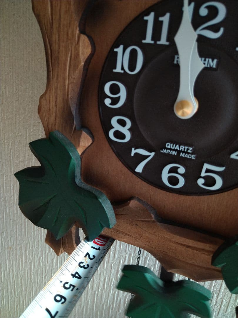 RHYTHM　鳩時計　カッコーメルビル　木製 掛時計