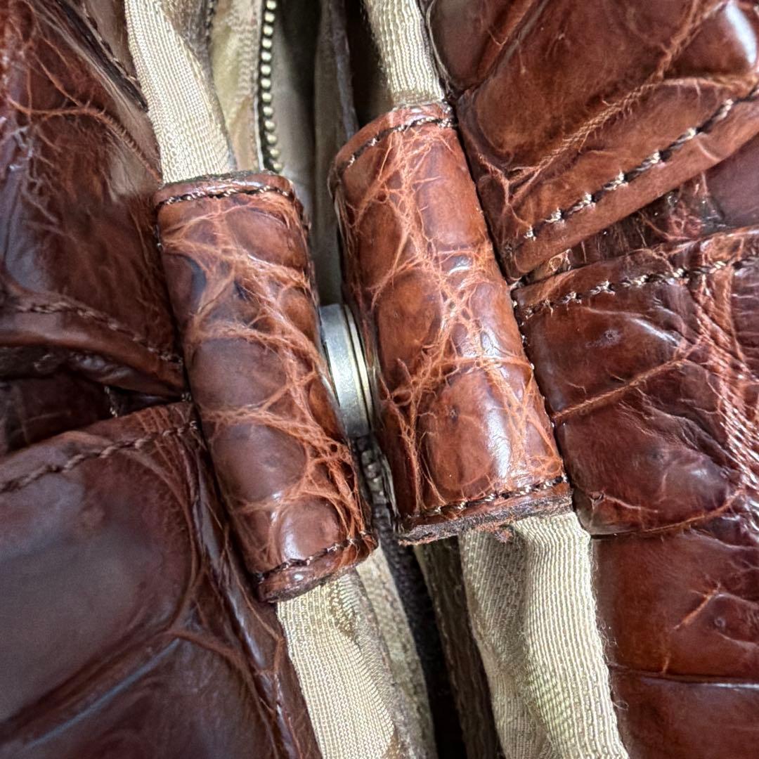 IBIZA ブラウン　ワニ革 ハンドバッグ　美品！