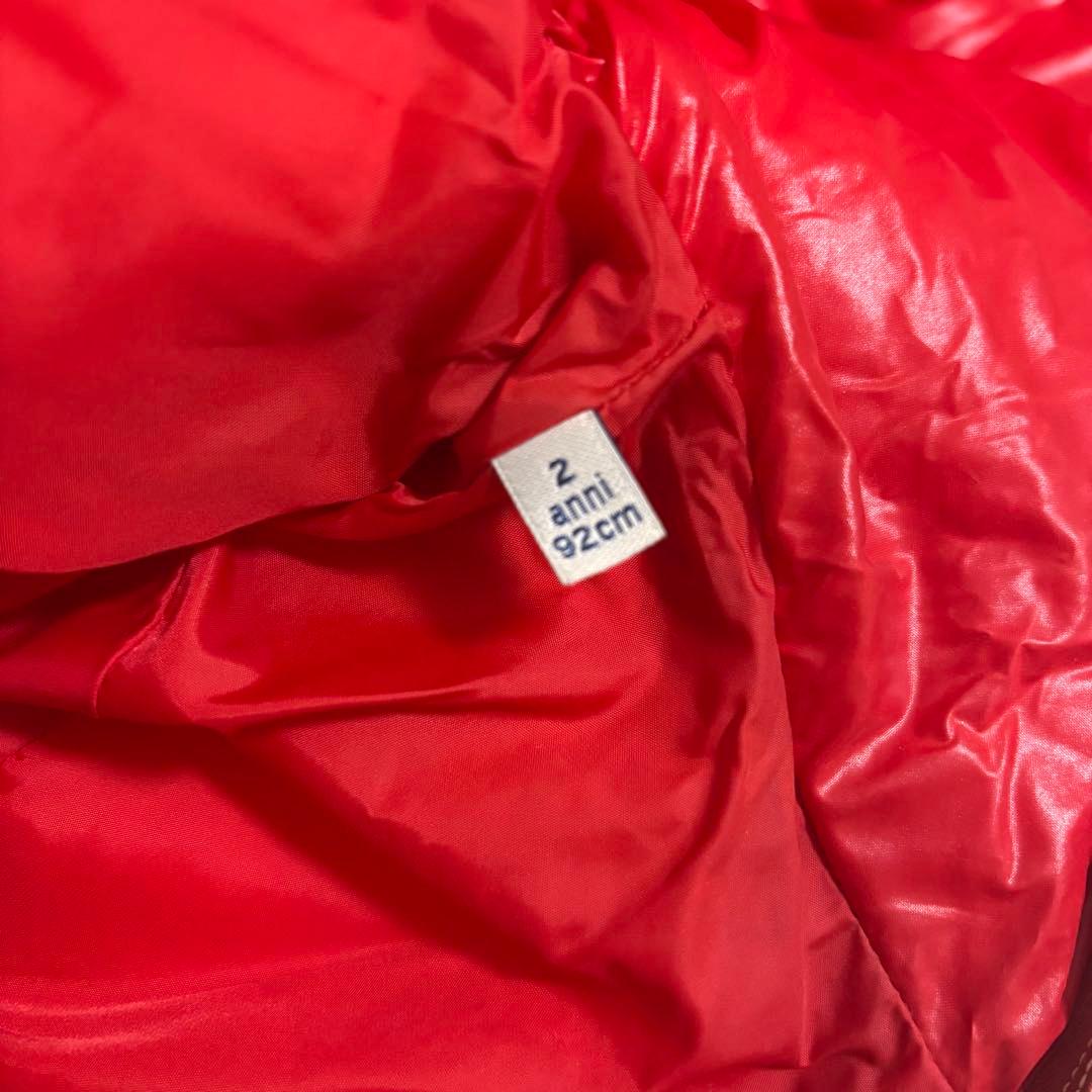 MONCLER 赤色ダウンジャケット 92cm