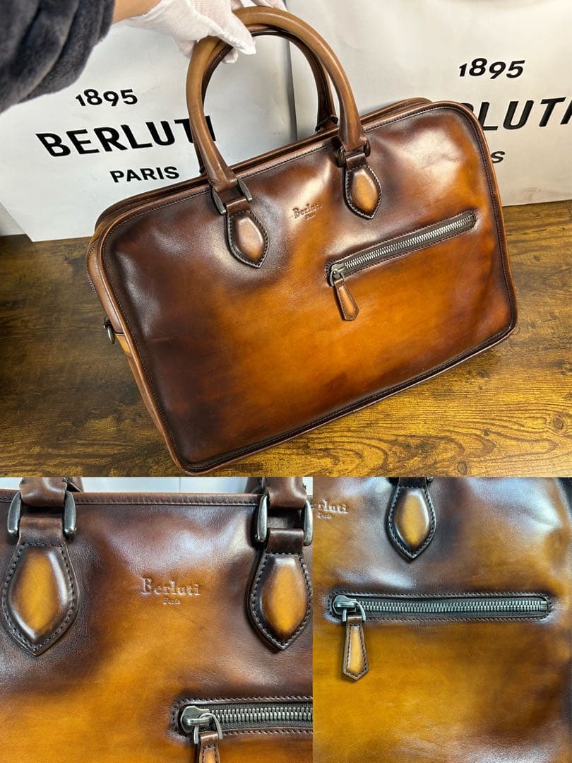 70万円 オルガ期 Berluti アンジュール レザー ブリーフケース