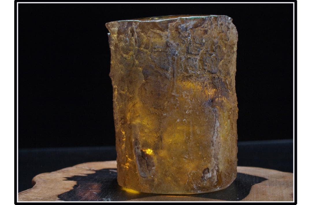 旧家初心だし 中国時代の化石 天然琥珀サソリ古美術 DE1656D4-2 篆刻用