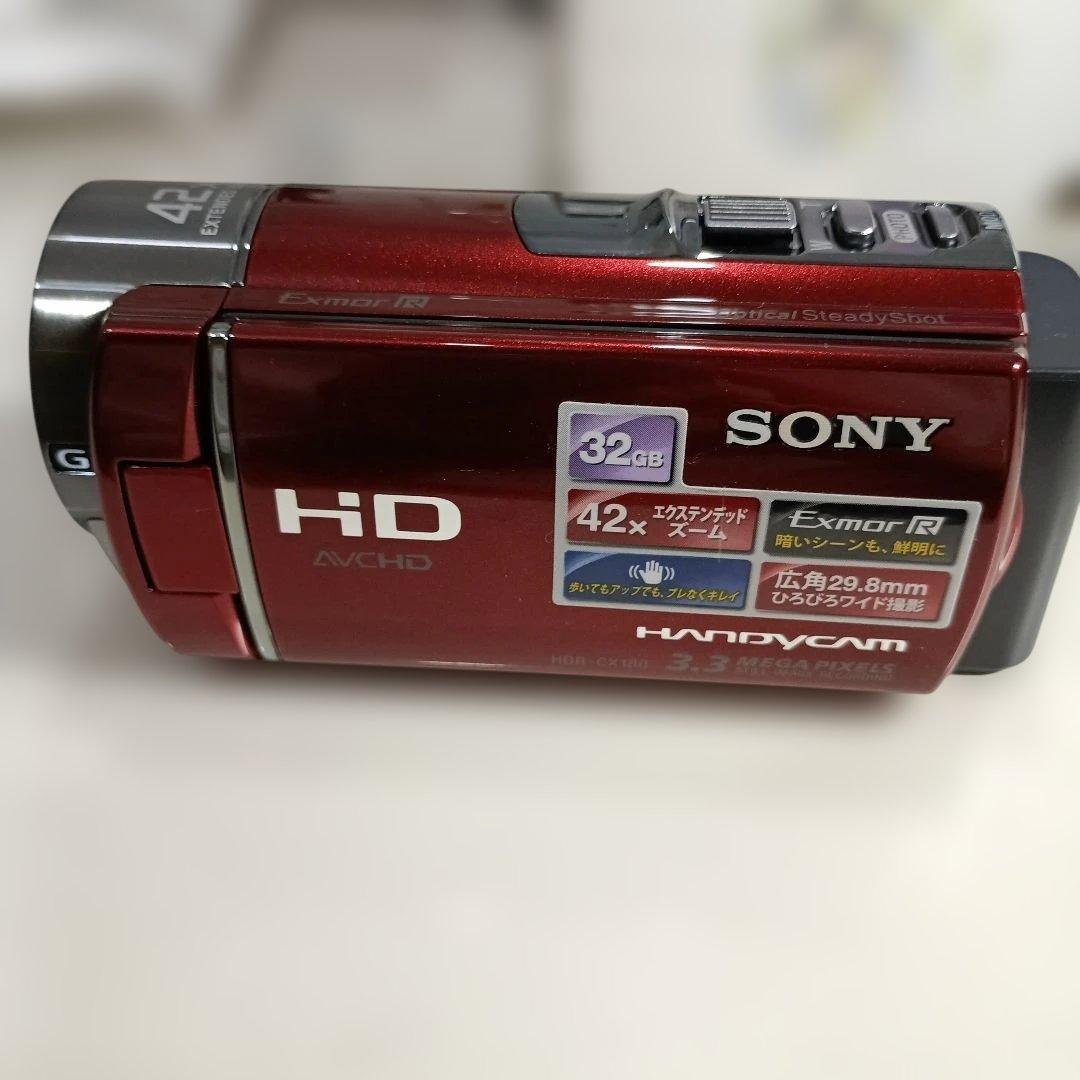 SONY HDR-CX180 ビデオカメラ レッド 本体