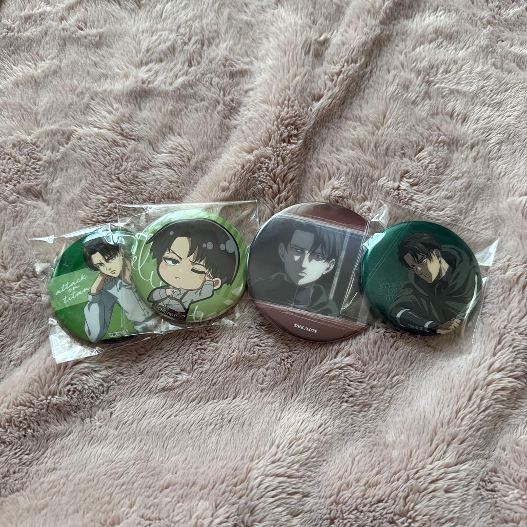 2枚目あり 進撃の巨人 缶バッジ まとめ売り リヴァイ