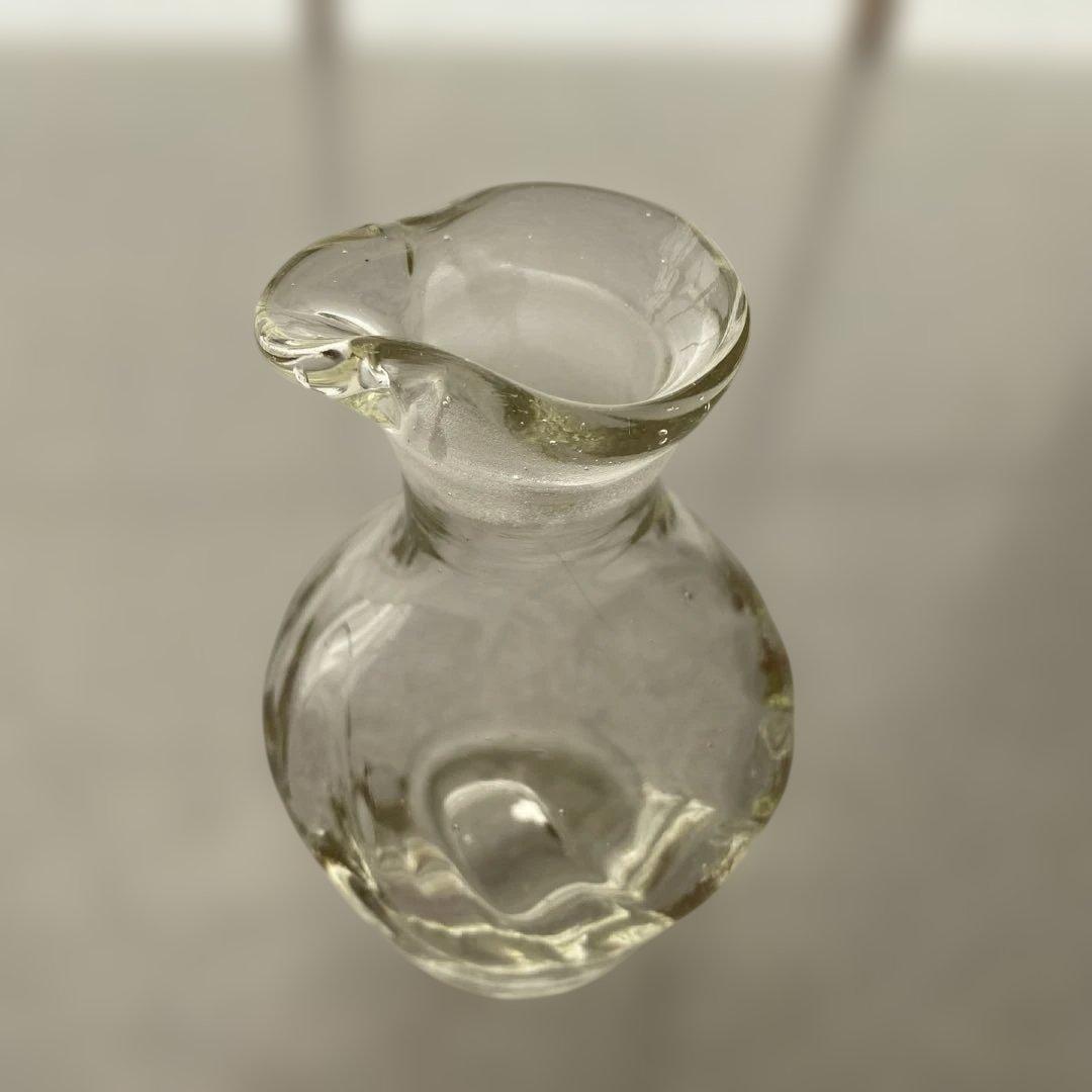 民藝 倉敷ガラス 小谷眞三さん 吹きガラス ソース瓶 醤油差し クリア