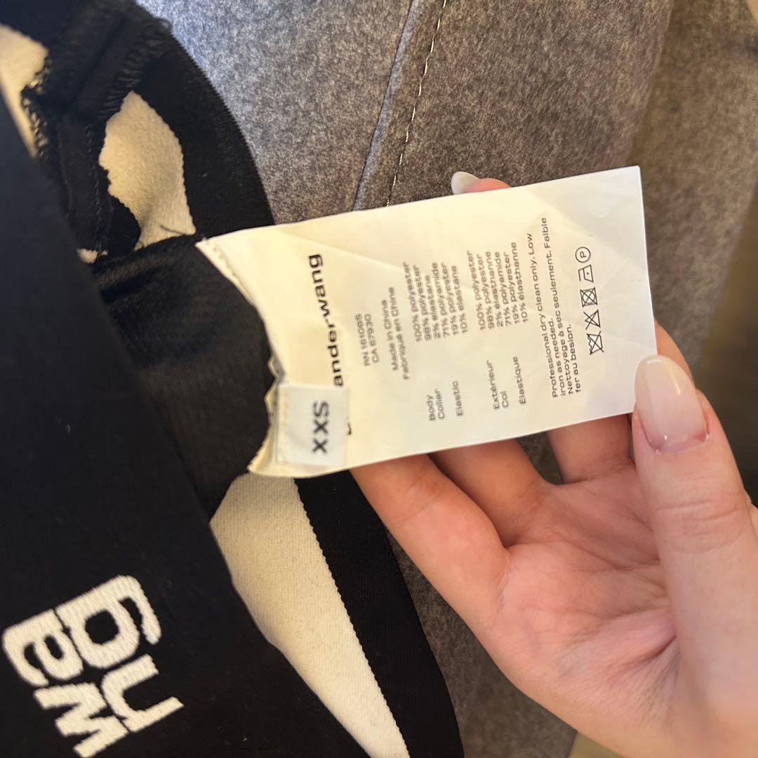 alexanderwang.t ブラックショート丈ポロシャツ