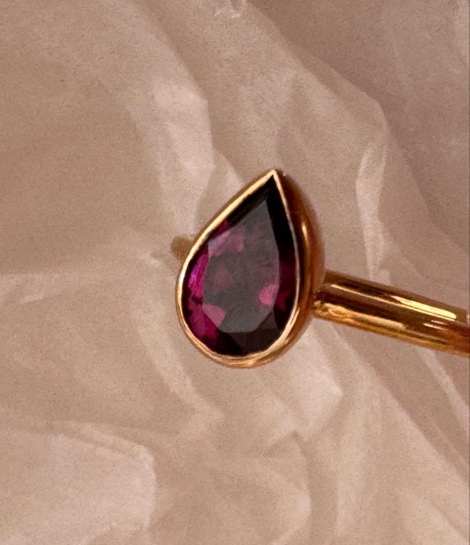 J.Products ガーネット 18KティアドロップSリング