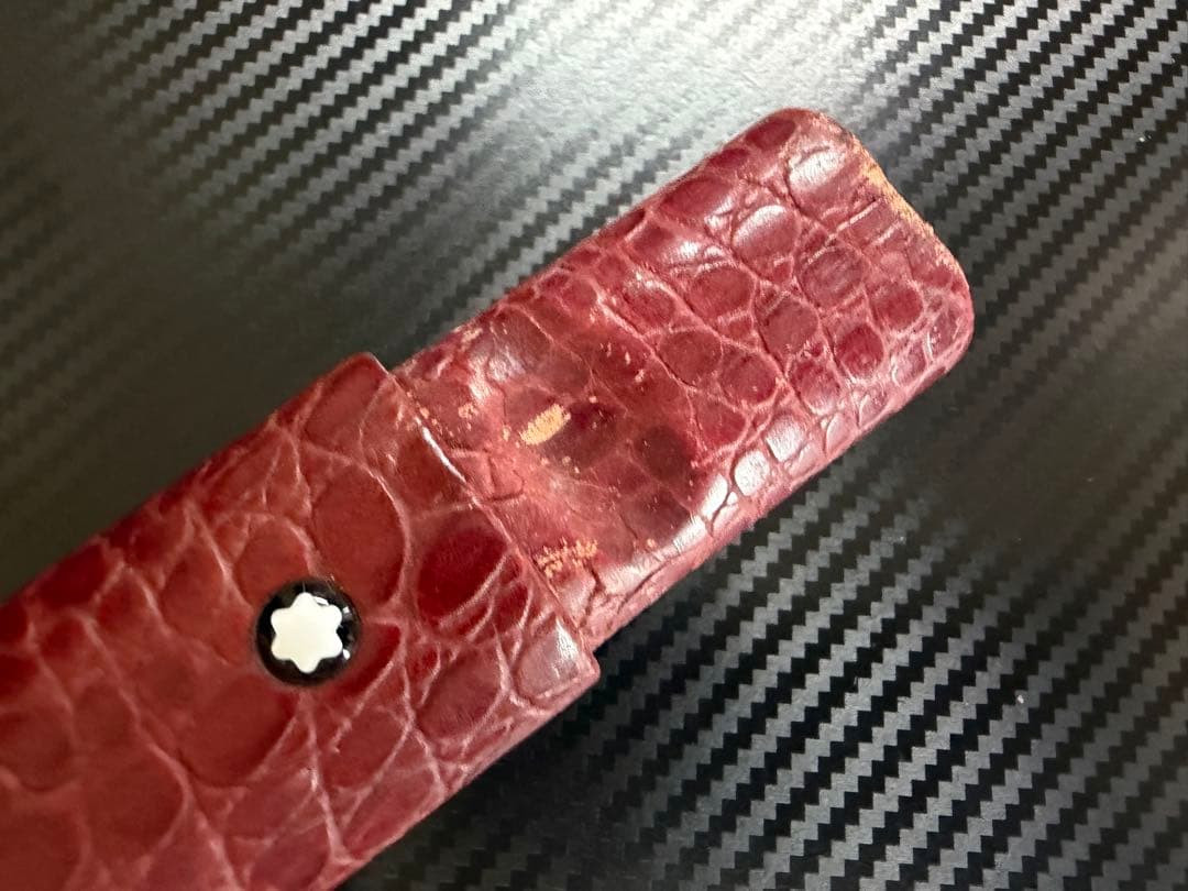 美品 モンブラン ペンケース 1-2本差し ボルドー 筒状 - メルカリ