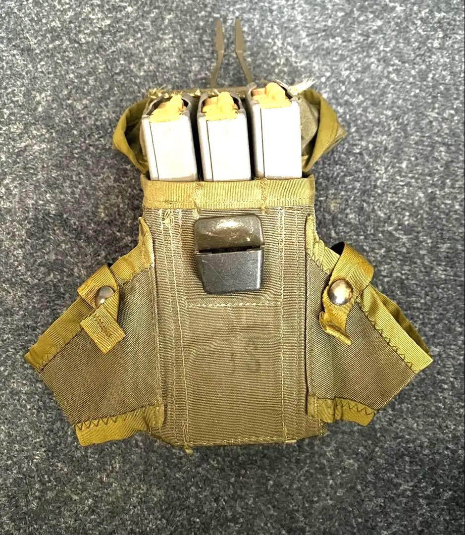 米軍実物 M16 5.56mm マガジン 3個＋ ポーチ+ブランクアダプター