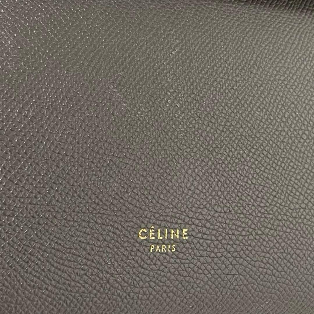 【美品】CELINE セリーヌ 2way ベルトバッグ ハンドバッグ グレー