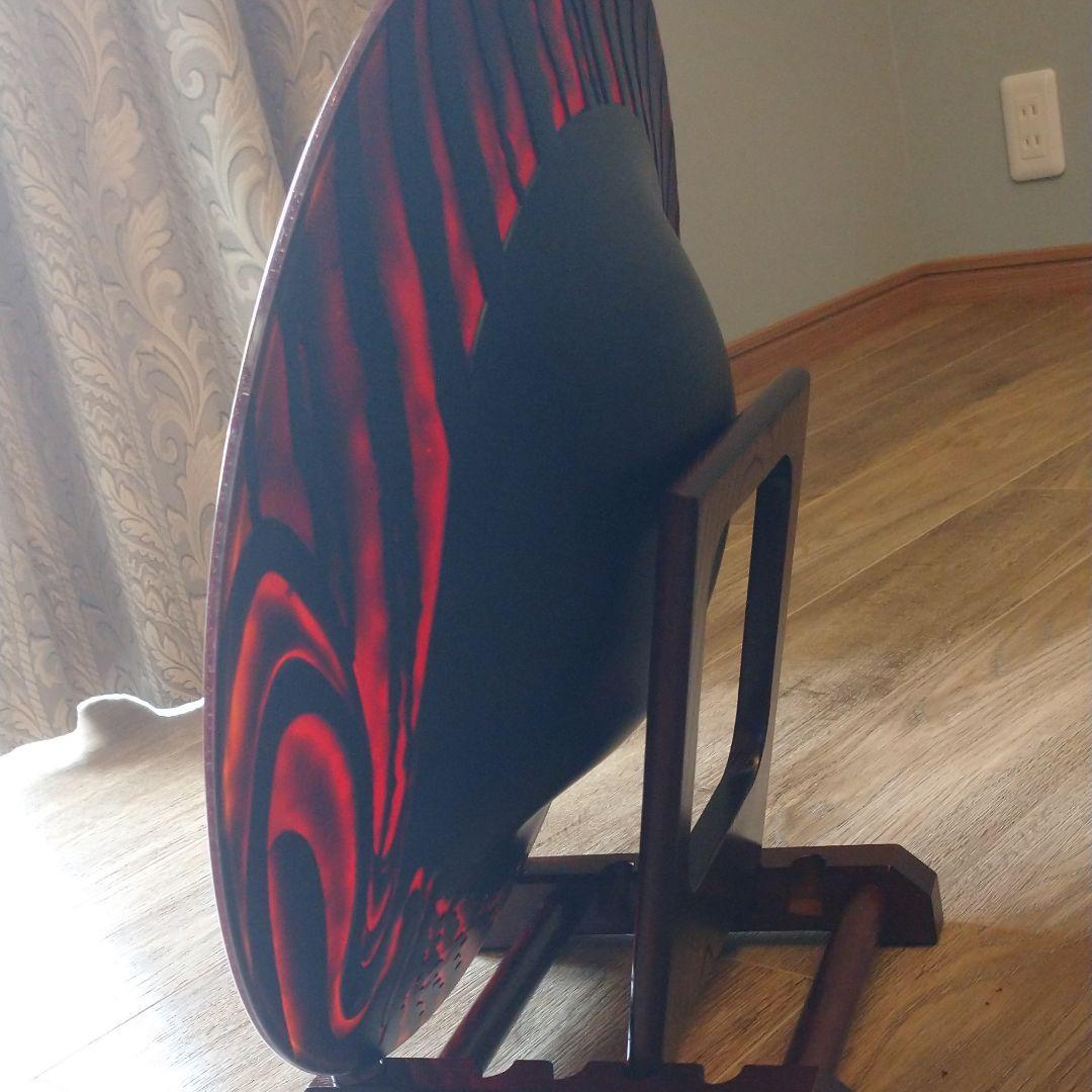 肥前びーどろ☆飾り皿 花器 大皿 日展作家 副島太郎作 金箔 レア 15万円