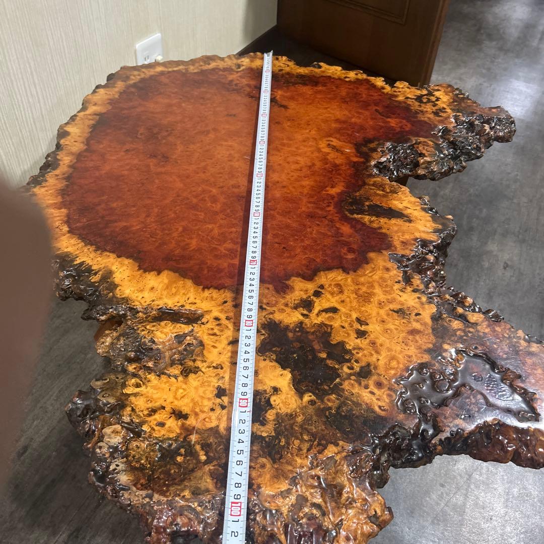 花梨天然一枚板テーブル神奈川県発送引き取り歓迎、近県待ち合わせ可能