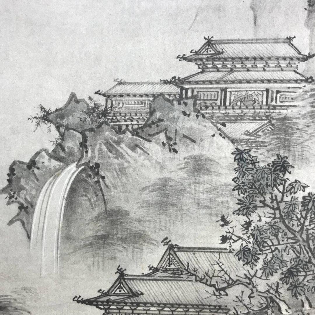 複製/雪村/夏冬山水図/双幅/工芸品/掛軸☆宝船☆AK-376