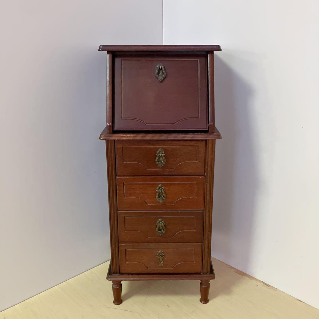 木製 電話台 FAX台 ビューロー サイドチェスト サイドラック デスク