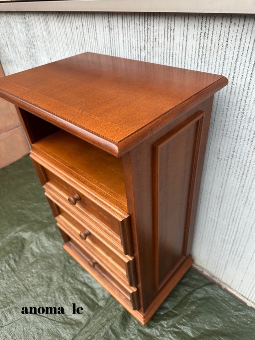 チェスト】イタリア 象嵌 3段収納 花台 飾り棚 アンティーク インテリア◎