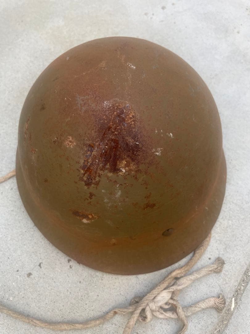 大日本帝国 旧日本軍 鉄兜 鉄帽 ヘルメット　ミリタリー　鉄帽覆　0.8kg