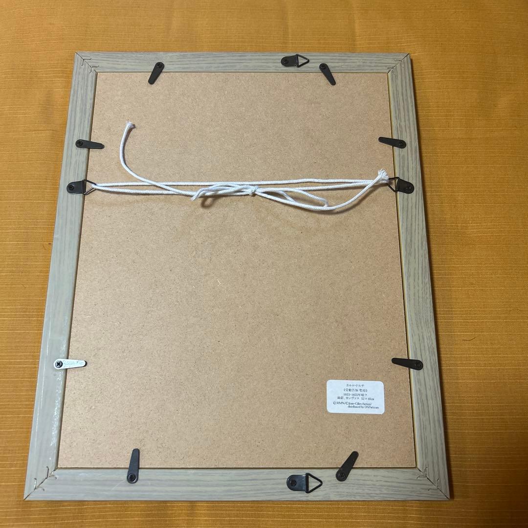 アートプリント　「受胎告知　聖母」　カルロ・ドルチ　横27cm×縦33cm額縁込