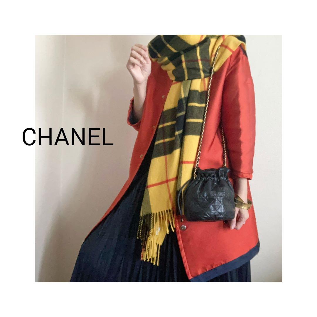 にこにこ 様♡CHANEL 巾着　マトラッセ　ラムスキン チェーンバッグ