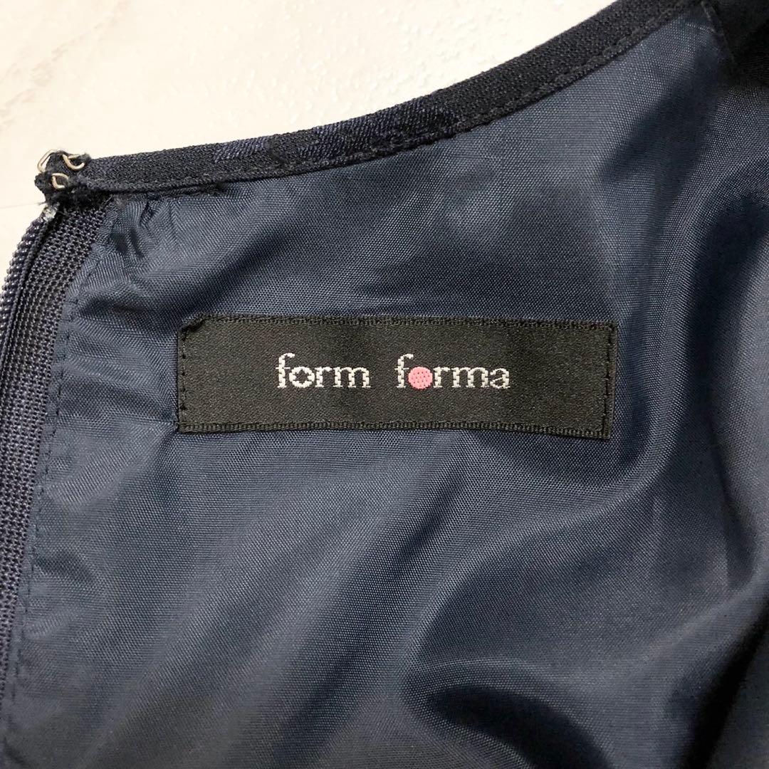 未使用級❤️form forma マザーズドレス　レース　ジャガード　ネイビー