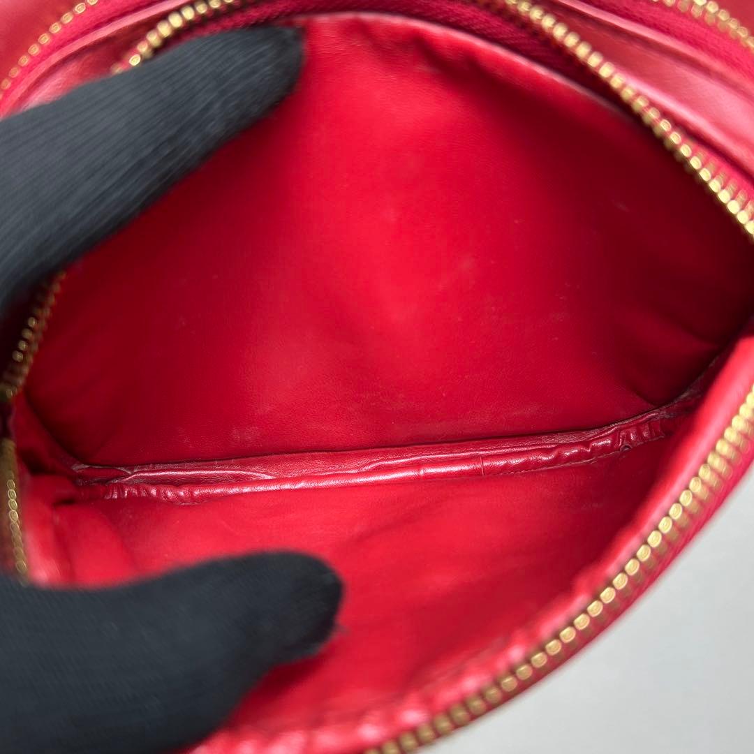 バッグ Courreges Shoulder Bag Leather Red Y2k