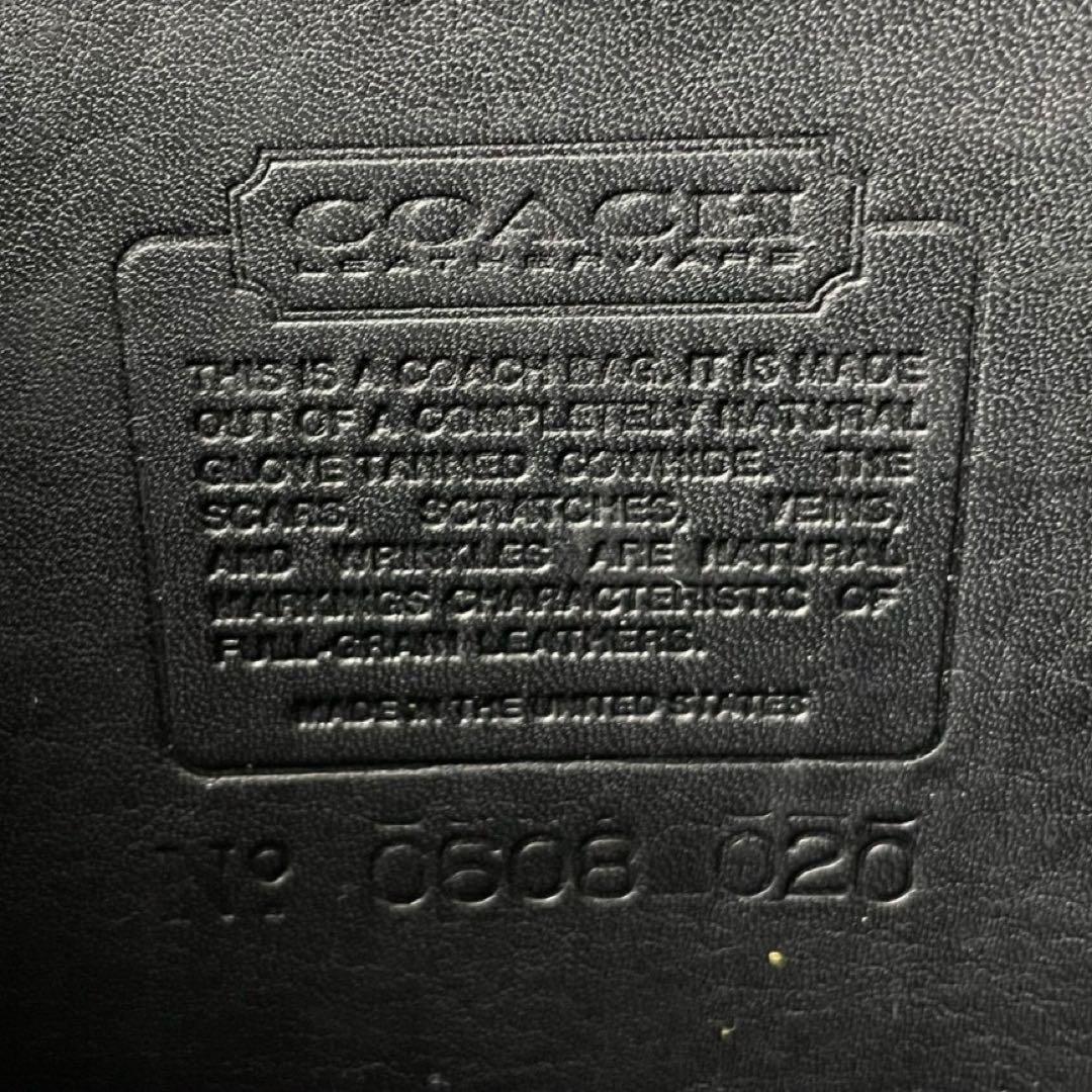 美品✨オールドコーチ　ショルダーバッグ　ターンロック　USA製 レザー　ブラック