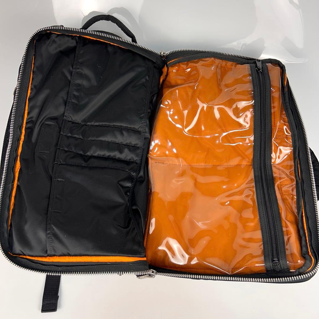 ポーター　タンカー　ビジネスバッグ　黒　2層式　バッグパック　ストラップ　A4