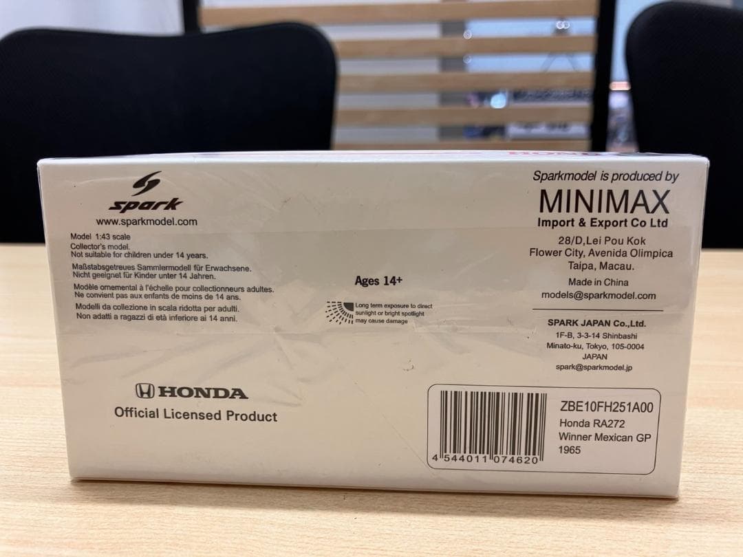 超希少品！新品HONDA 60周年記念 限定モデル 1/43 RA272 PKG