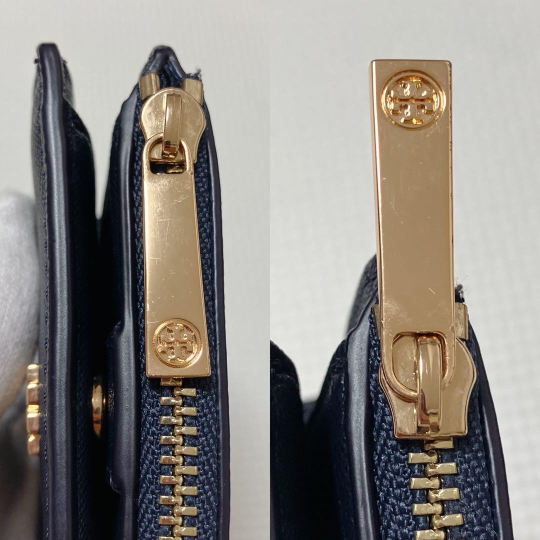 新品】TORY BURCH 新作 ティア THEA 二つ折り財布 黒 本革 TORY BURCH