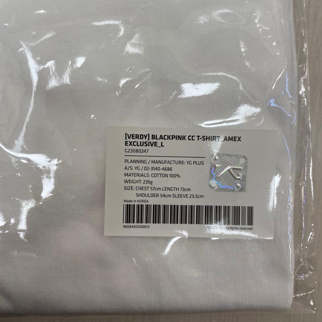 BLACKPINK VERDY コラボ アメックス限定 Tシャツ 白 Lサイズ - メルカリ