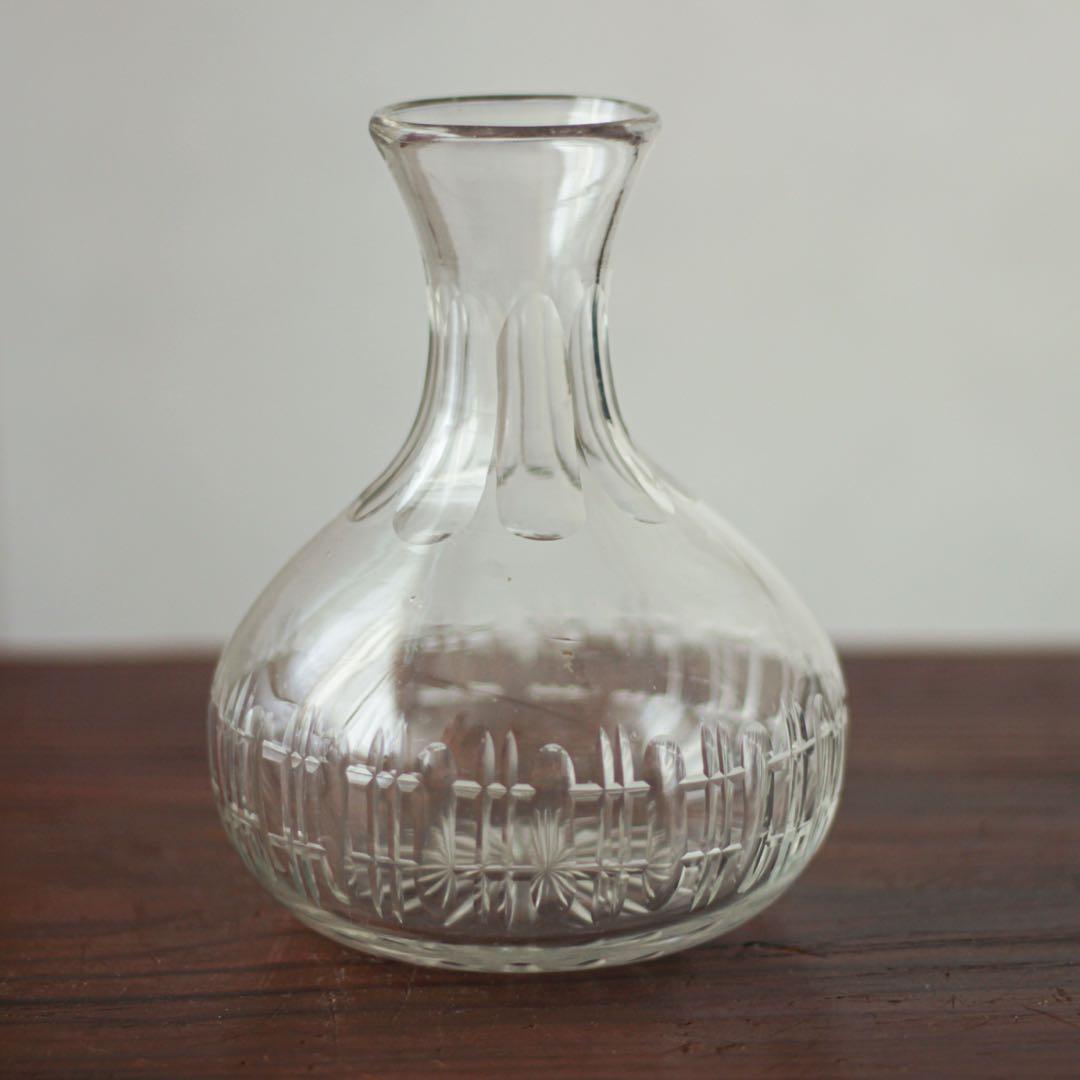 大正　水差し　花瓶　カット　ガラス 大正 水差し 花瓶 カット ガラス 大正 水差し 花瓶 カット ガラス