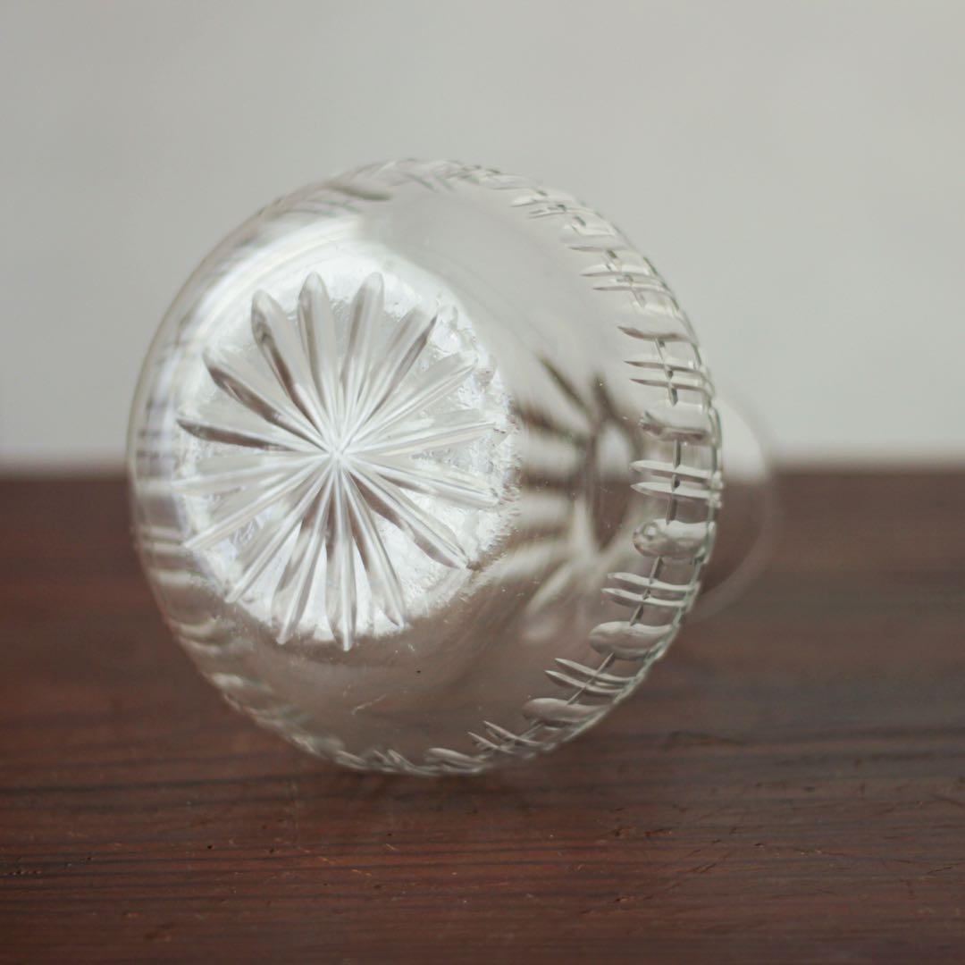 大正 水差し 花瓶 カット ガラス