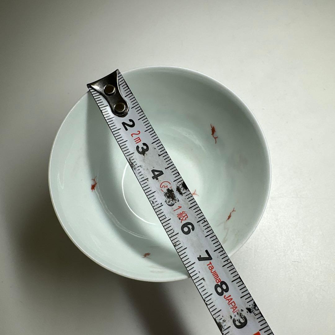 中国古玩 慶宣堂製豆彩金魚文盃 口径7.4㎝ 東Y7-